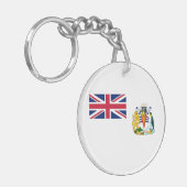 Vlag Brits Antarctisch Gebied Sleutelhanger (Voorkant Links)