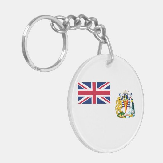 Vlag Brits Antarctisch Gebied Sleutelhanger (Voorkant Links)