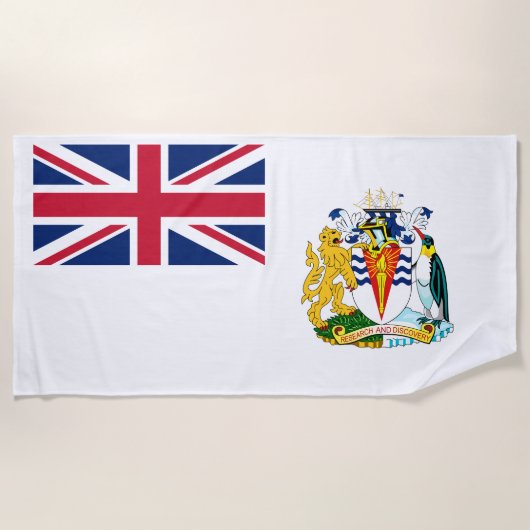 Vlag Brits Antarctisch Gebied Strandlaken (Voorkant)
