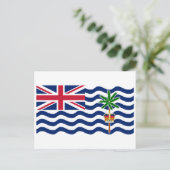 Vlag Brits gebied in de Indische Oceaan Briefkaart (Staand voorkant)