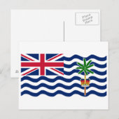 Vlag Brits gebied in de Indische Oceaan Briefkaart (Voorkant / Achterkant)