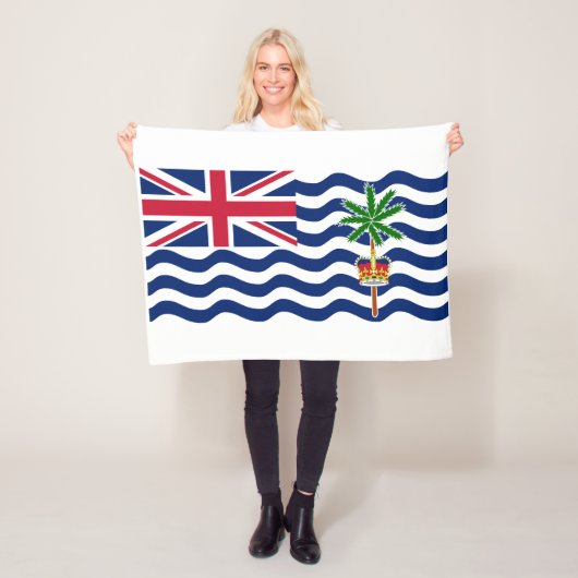 Vlag Brits gebied in de Indische Oceaan Fleece Deken (In situ)