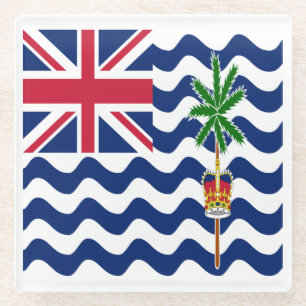 Vlag Brits gebied in de Indische Oceaan Glazen Onderzetter