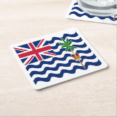 Vlag Brits gebied in de Indische Oceaan Kartonnen Onderzetters (Schuin)