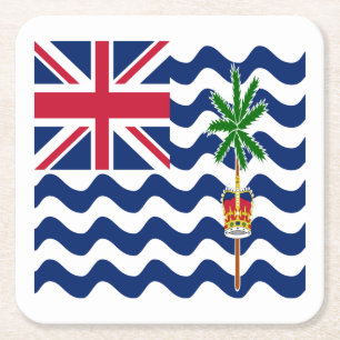Vlag Brits gebied in de Indische Oceaan Kartonnen Onderzetters
