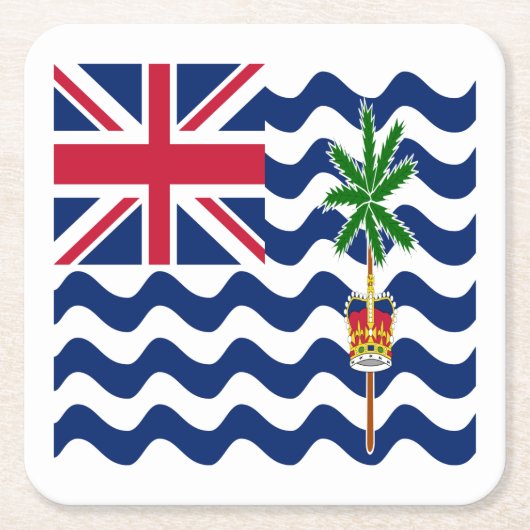 Vlag Brits gebied in de Indische Oceaan Kartonnen Onderzetters (Voorkant)
