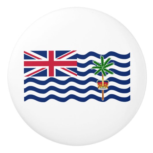 Vlag Brits gebied in de Indische Oceaan Keramische Knop (Voorkant)