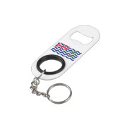 Vlag Brits gebied in de Indische Oceaan Mini Flessenopener (Achterkant Gekanteld)