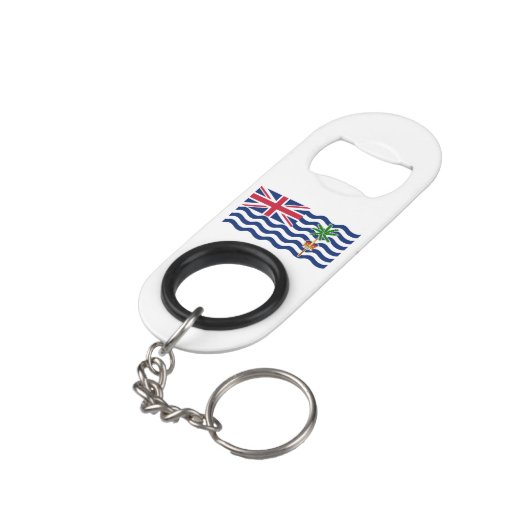 Vlag Brits gebied in de Indische Oceaan Mini Flessenopener (Achterkant Gekanteld)