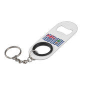 Vlag Brits gebied in de Indische Oceaan Mini Flessenopener (Voorkant Gekanteld)