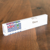 Vlag Brits gebied in de Indische Oceaan Naambordje (Zijkant)