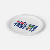 Vlag Brits gebied in de Indische Oceaan Papieren Bordje (Gekanteld)