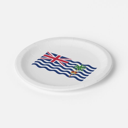 Vlag Brits gebied in de Indische Oceaan Papieren Bordje (Gekanteld)