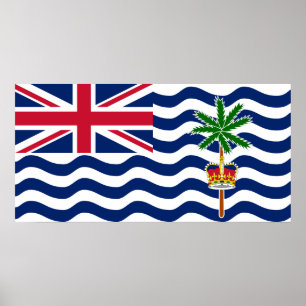 Vlag Brits gebied in de Indische Oceaan Poster