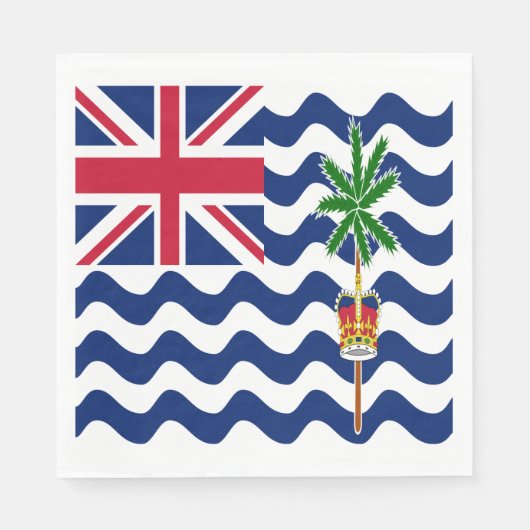 Vlag Brits gebied in de Indische Oceaan Servet (Voorkant)