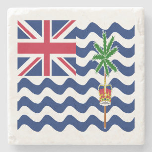 Vlag Brits gebied in de Indische Oceaan Stenen Onderzetter