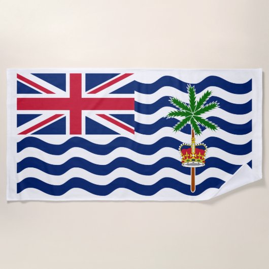 Vlag Brits gebied in de Indische Oceaan Strandlaken (Voorkant)