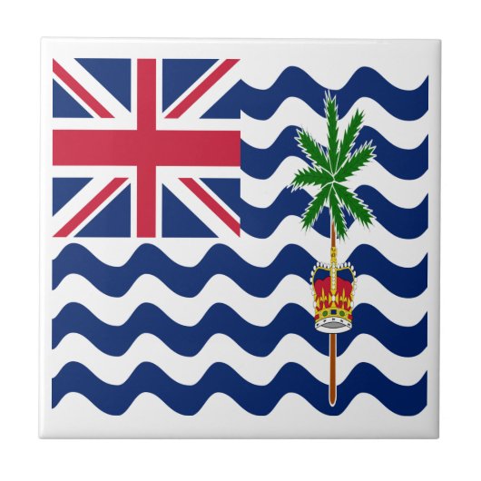Vlag Brits gebied in de Indische Oceaan Tegeltje (Voorkant)