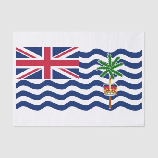 Vlag Brits gebied in de Indische Oceaan Tissuepapier (Voorkant)