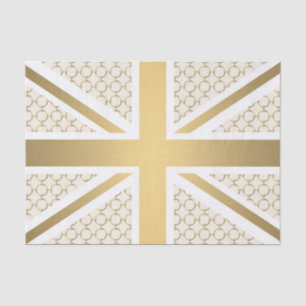 Vlag Britse vlag met Gold Equestrian Pattern Tissuepapier