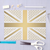 Vlag Britse vlag met Gold Equestrian Pattern Tissuepapier (Craft)