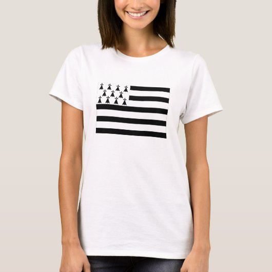 vlag Brittany Bretagne france T-shirt (Voorkant)
