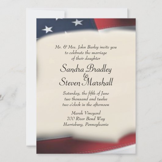 Vlag bruiloft uitnodigingen (Voorkant)