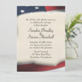 Vlag bruiloft uitnodigingen (Staand voorkant)
