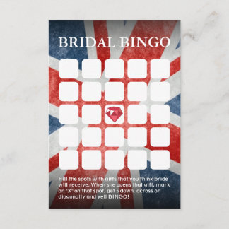Vlag bruiloft/Vrijgezellenfeest bingo-kaarten Kaart
