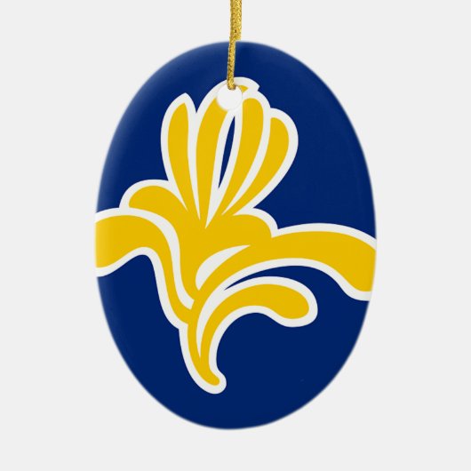 vlag Brussel (België) Keramisch Ornament (Voorkant)