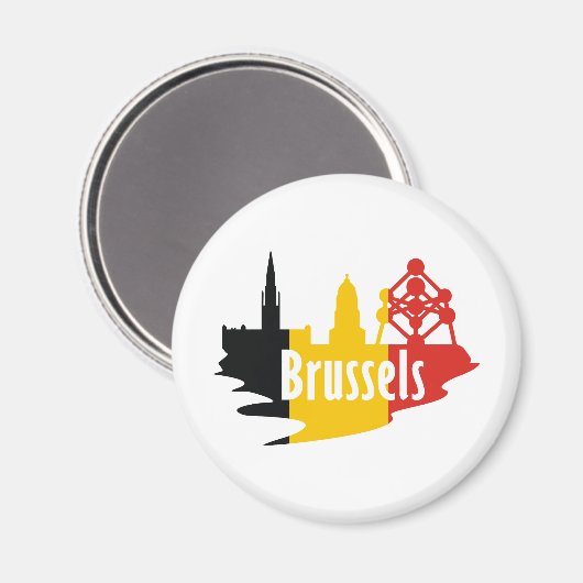 Vlag Brussel Magneet (Voorkant / Achterkant)