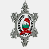 Vlag Bulgaarse feeststijl Tin Sneeuwvlok Ornament (Links)