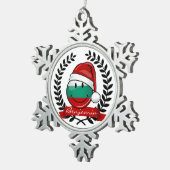 Vlag Bulgaarse feeststijl Tin Sneeuwvlok Ornament (Rechts)