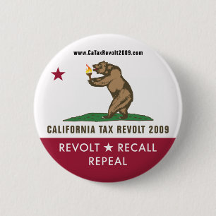 Vlag Button CA Tax Revolt 2009