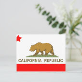 Vlag Californië Beer Republiek Rood Wit Feestdagenkaart (Staand voorkant)