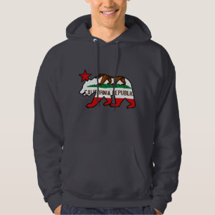 Vlag Californië-Beer ( verstoord) Hoodie