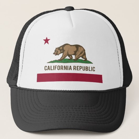 Vlag Californië - Kleur Trucker Pet (Voorkant)