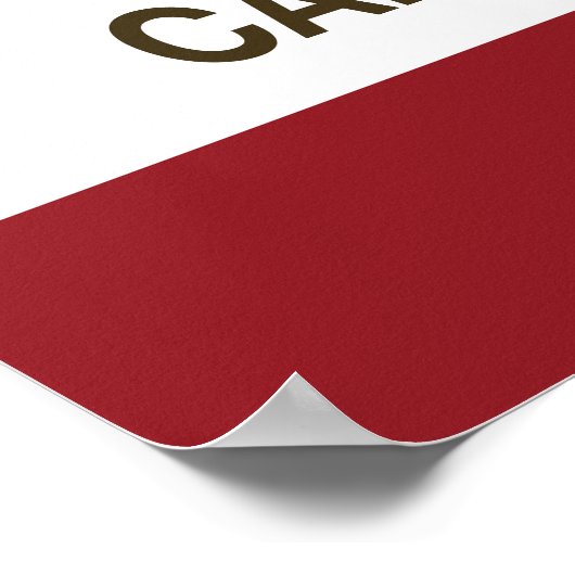 Vlag Californië Poster (Hoek)