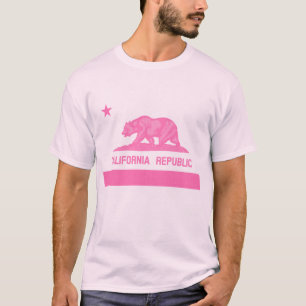 Vlag Californië (roze) T-shirt
