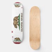 Vlag Californië Skateboard (Voorkant)