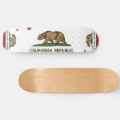 Vlag Californië Skateboard (Horizontaal)