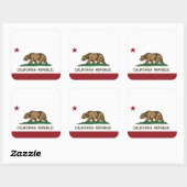 Vlag Californië Vierkante Sticker (Vel)