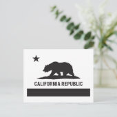 Vlag Californië - Zwart Briefkaart (Staand voorkant)
