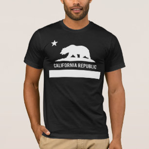 Vlag Californië - Zwart T-shirt