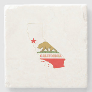 Vlag Californische kaart Stenen Onderzetter