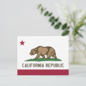 Vlag Californische staat Briefkaart (Staand voorkant)