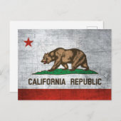 Vlag Californische staat Briefkaart (Voorkant / Achterkant)