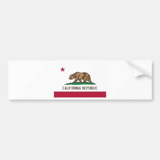 Vlag Californische staat Bumpersticker (Voorkant)