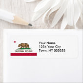 Vlag Californische staat Etiket (Insitu)