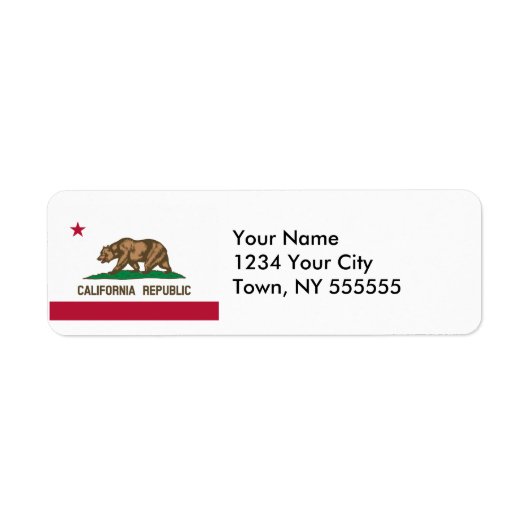 Vlag Californische staat Etiket (Voorkant)